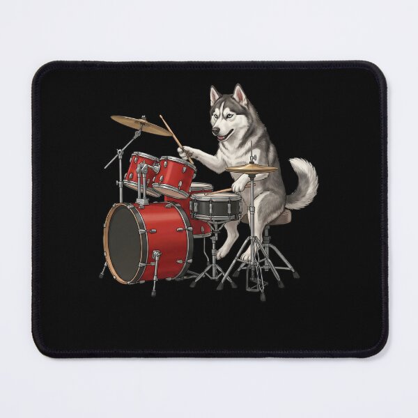 Item preview, Siberian Husky Playing Drum Kit Drummer Dog Lover designed and sold by TerryConnells.