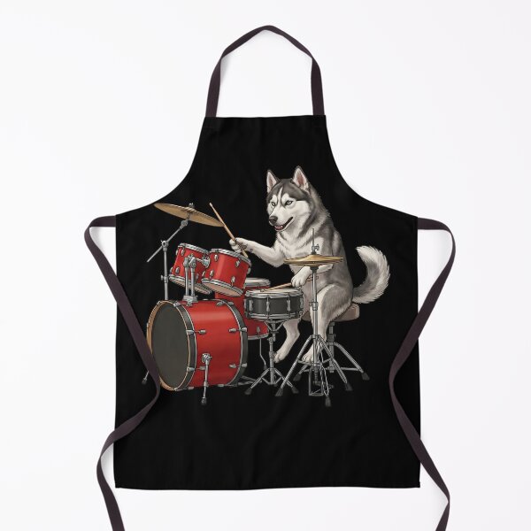 Item preview, Siberian Husky Playing Drum Kit Drummer Dog Lover designed and sold by TerryConnells.