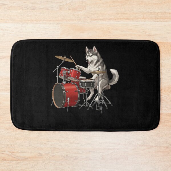 Item preview, Siberian Husky Playing Drum Kit Drummer Dog Lover designed and sold by TerryConnells.