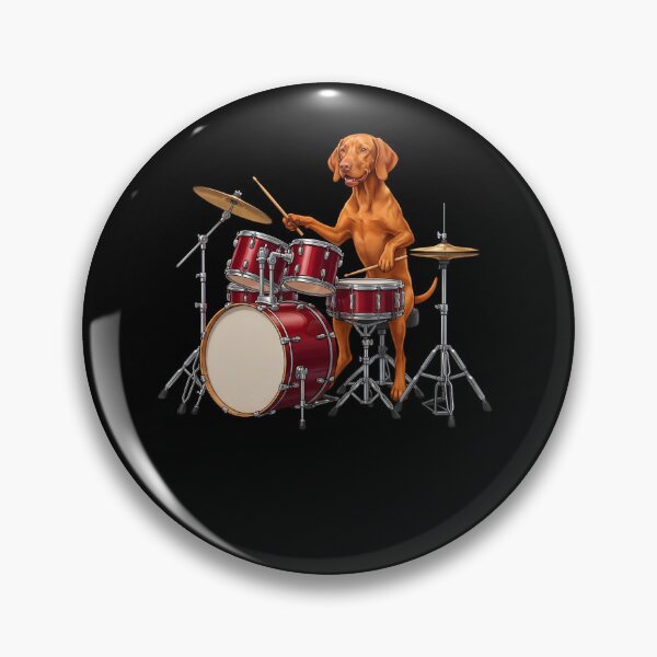 Item preview, Vizsla Playing Drum Kit Drummer Dog Lover designed and sold by TerryConnells.