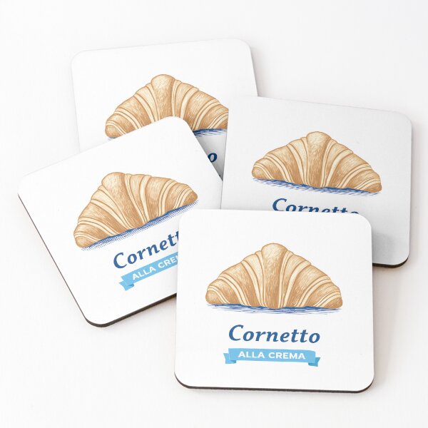 Item preview, Cornetto Alla Crema Italian Croissant Minimal Icon designed and sold by BobaBunny76.