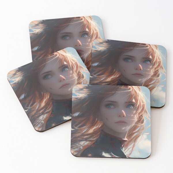 Item preview, Asuka Langley Neon Genesis Evangelion Windy Sky Dramatic Portrait designed and sold by TanglenRabbit.