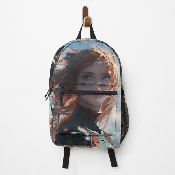 Item preview, Asuka Langley Neon Genesis Evangelion Windy Sky Dramatic Portrait designed and sold by TanglenRabbit.