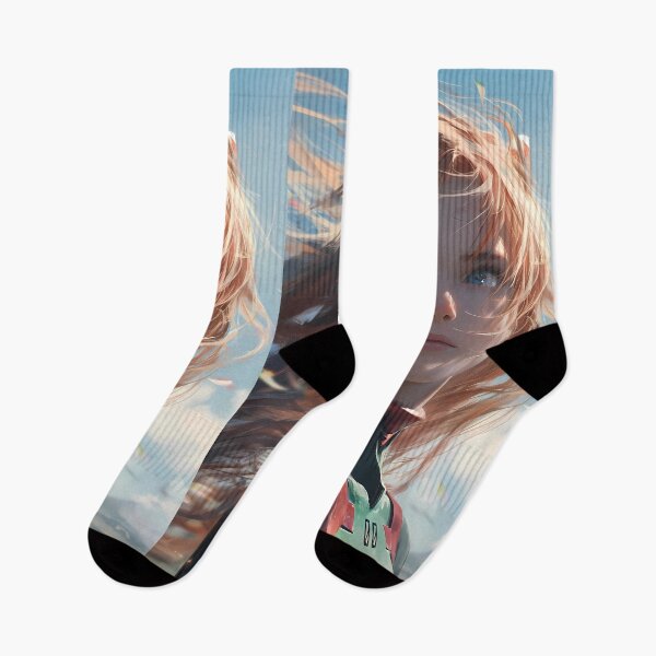 Item preview, Asuka Langley Neon Genesis Evangelion Windy Sky Dramatic Portrait designed and sold by TanglenRabbit.