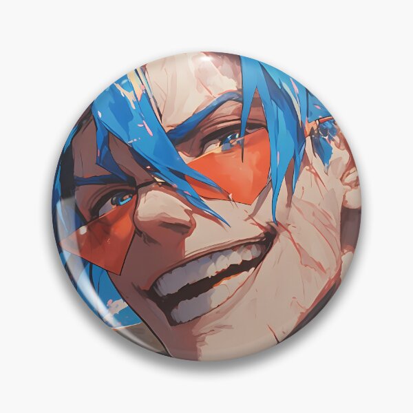 Item preview, Kamina Gurren Lagann Bold Grin Spiky Hair Sky Energy designed and sold by TanglenRabbit.