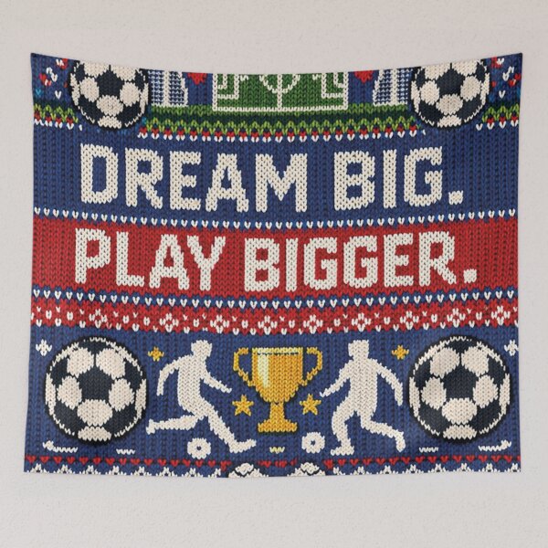 Item preview, Dream Big Play Bigger Football Knitting Pattern designed and sold by Mauswohn.