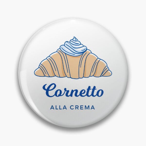 Item preview, Cornetto Alla Crema Croissant Italiano Icono Mínimo designed and sold by BobaBunny76.