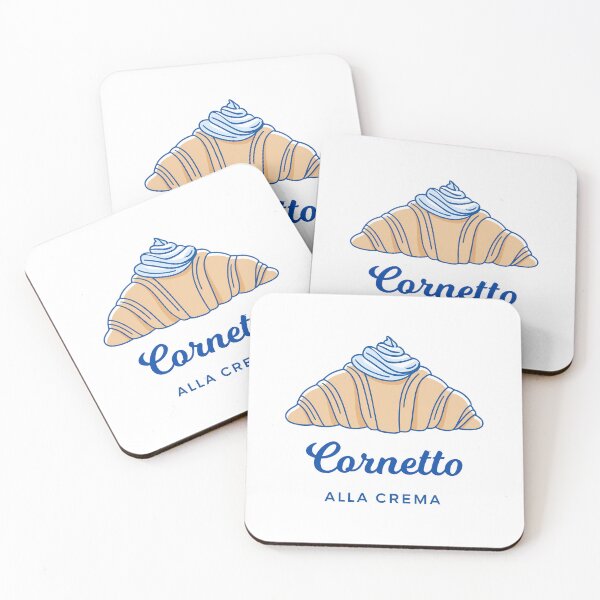Item preview, Cornetto Alla Crema Italian Croissant Minimal Icon designed and sold by BobaBunny76.