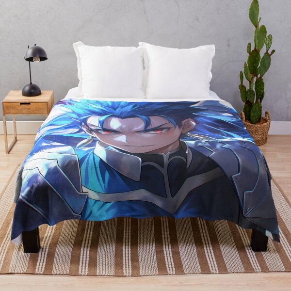 Item preview, Lancer Fate Stay Night Lightning Blue Warrior Portrait designed and sold by TanglenRabbit.