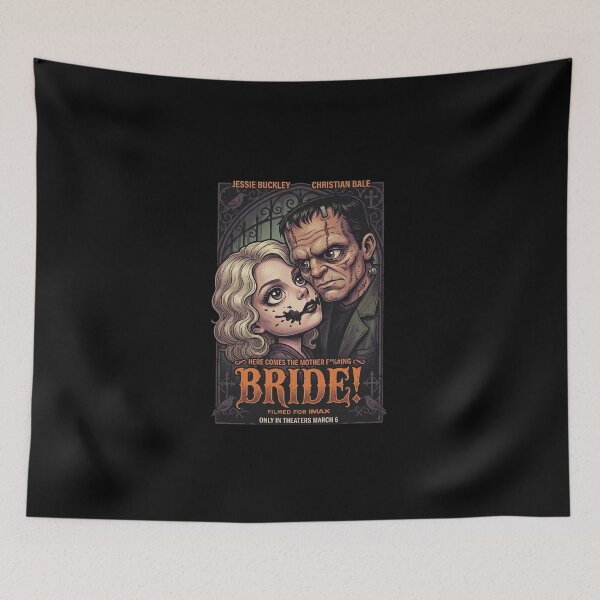Item preview, Frankenstein and bride in The Bride 2026 Poster designed and sold by hargisnamocho.