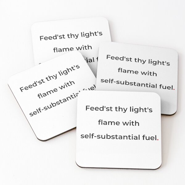 Item preview, "Feed’st thy light’s flame with self-substantial fuel" - print black designed and sold by ariksworld.
