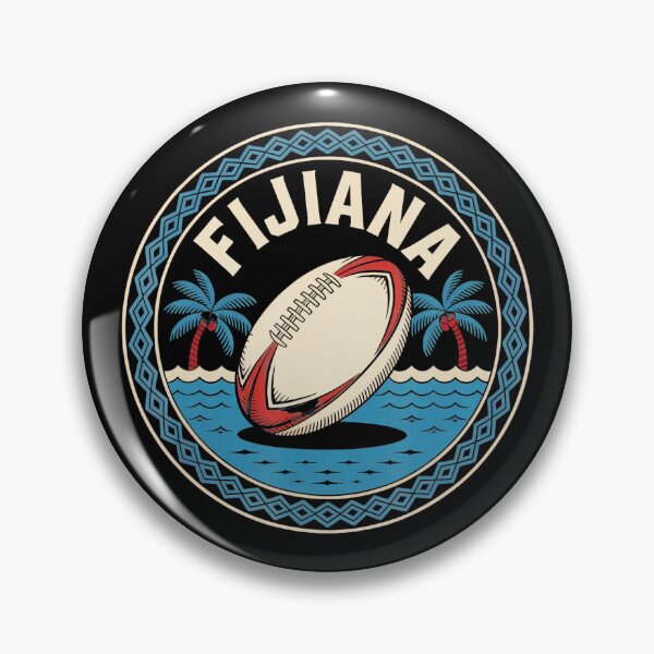 Item preview, Fijiana Rugby Ball Island Vintage Sports Emblem designed and sold by GabrieSketcham.