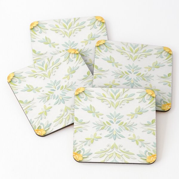 Item preview, Elegant Spring Floral Pattern – Yellow Flowers & Soft Botanical Leaves designed and sold by Colorshow-relax.