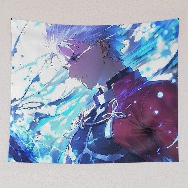 Item preview, Archer Fate Stay Night Mystic Blue Night Portrait designed and sold by TanglenRabbit.