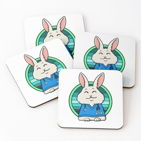 Item preview, Kawaii Bunny Nurse with Stethoscope designed and sold by Jesta Graphics.