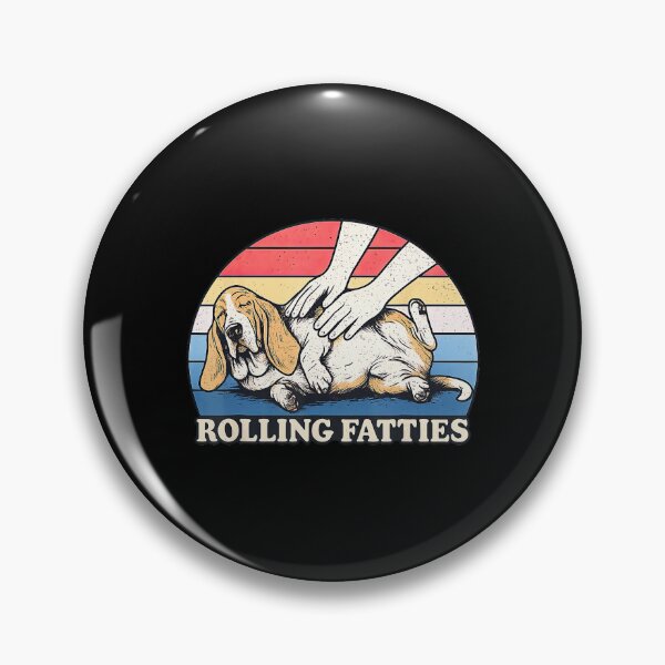 Item preview, Rolling Fatties Funny Basset Hound Retro Dog  designed and sold by titanlevi.