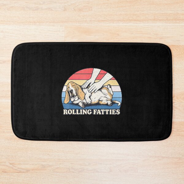 Item preview, Rolling Fatties Funny Basset Hound Retro Dog  designed and sold by titanlevi.