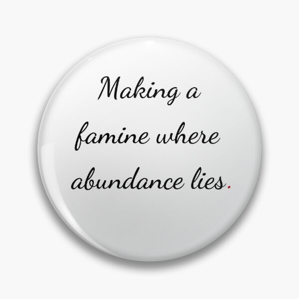 Item preview, "Making a famine where abundance lies" - handwriting black designed and sold by ariksworld.