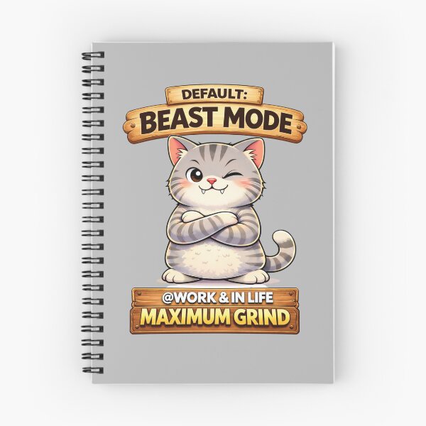 Item preview, Funny Cat Default Beast Mode Cat Humor Adulting Survival Meme designed and sold by Mindworx21.