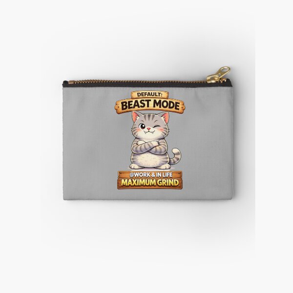 Item preview, Funny Cat Default Beast Mode Cat Humor Adulting Survival Meme designed and sold by Mindworx21.