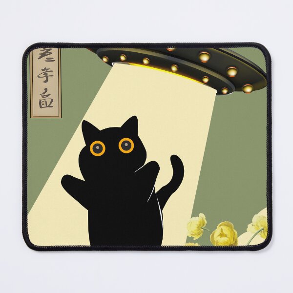 Item preview, Cat Selfie with Alien UFO Funny Cat Wildflowers designed and sold by PurrfectHome.
