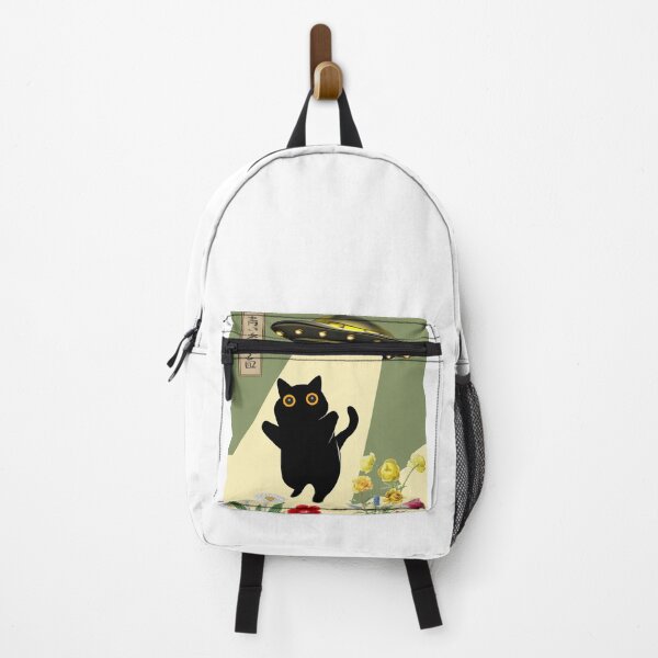 Item preview, Cat Selfie with Alien UFO Funny Cat Wildflowers designed and sold by PurrfectHome.