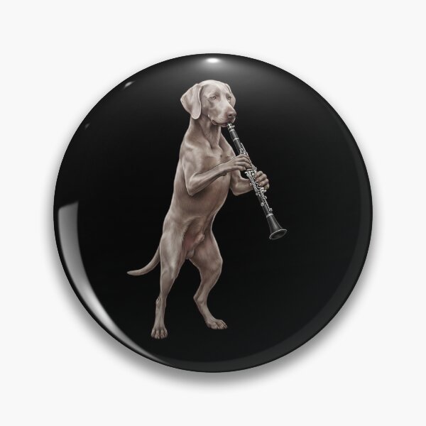 Item preview, Weimaraner Playing Clarinet Player Clarinetist Dog Lover designed and sold by TerryConnells.