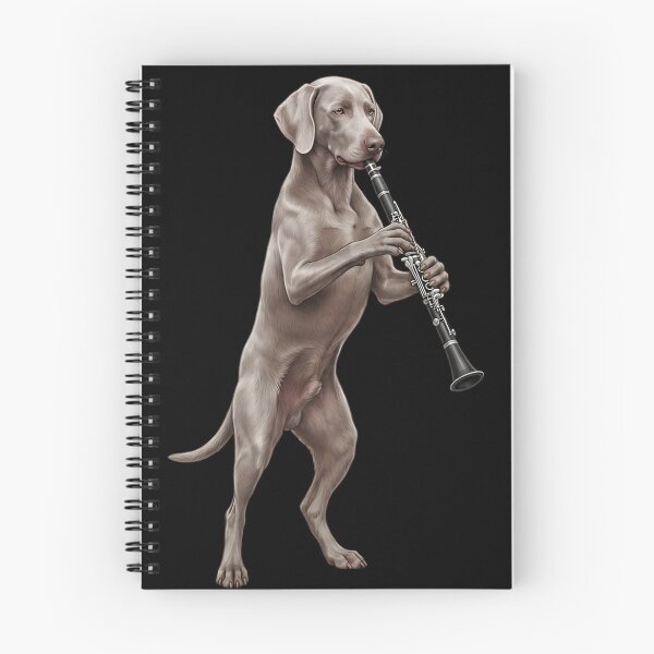 Item preview, Weimaraner Playing Clarinet Player Clarinetist Dog Lover designed and sold by TerryConnells.