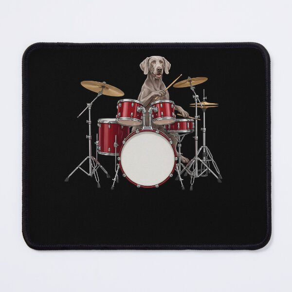 Item preview, Weimaraner Playing Drum Kit Drummer Dog Lover designed and sold by TerryConnells.