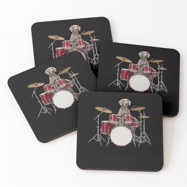 Item preview, Weimaraner Playing Drum Kit Drummer Dog Lover designed and sold by TerryConnells.