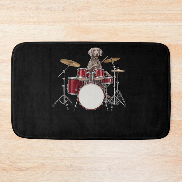 Item preview, Weimaraner Playing Drum Kit Drummer Dog Lover designed and sold by TerryConnells.
