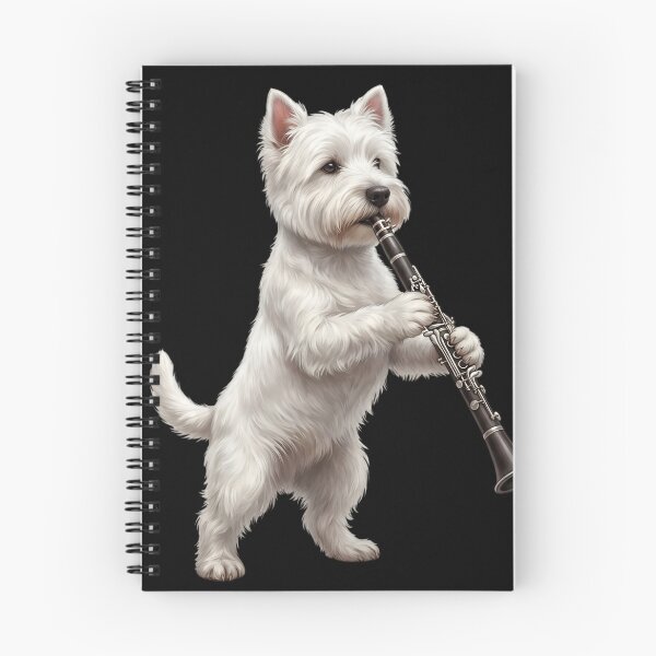 Item preview, West Highland White Terrier Playing Clarinet Player Clarinetist Dog Lover designed and sold by TerryConnells.