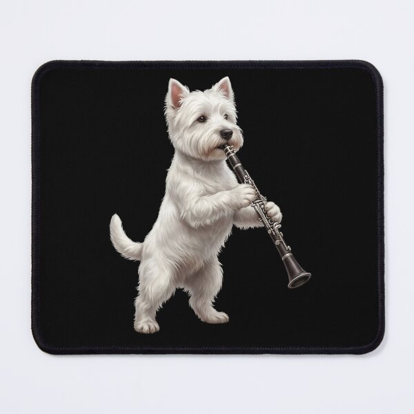 Item preview, West Highland White Terrier Playing Clarinet Player Clarinetist Dog Lover designed and sold by TerryConnells.
