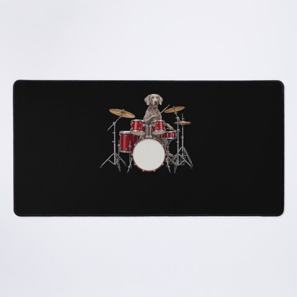 Item preview, Weimaraner Playing Drum Kit Drummer Dog Lover designed and sold by TerryConnells.