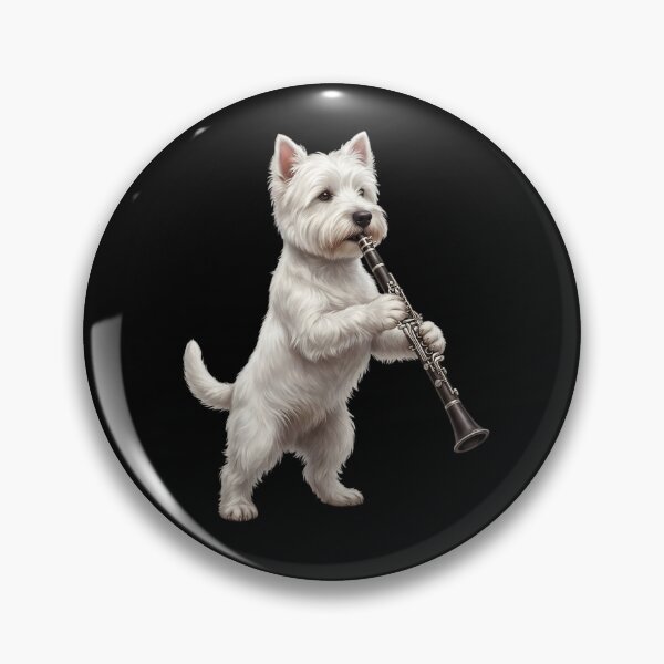 Item preview, West Highland White Terrier Playing Clarinet Player Clarinetist Dog Lover designed and sold by TerryConnells.