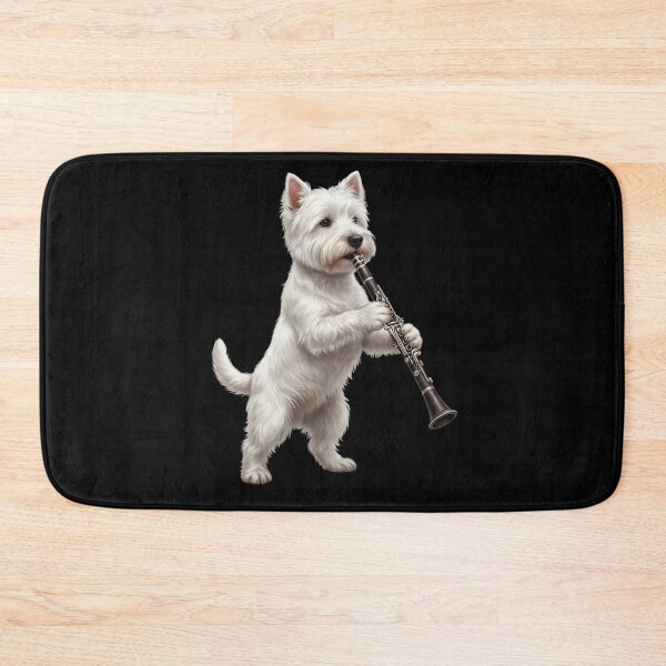 Item preview, West Highland White Terrier Playing Clarinet Player Clarinetist Dog Lover designed and sold by TerryConnells.