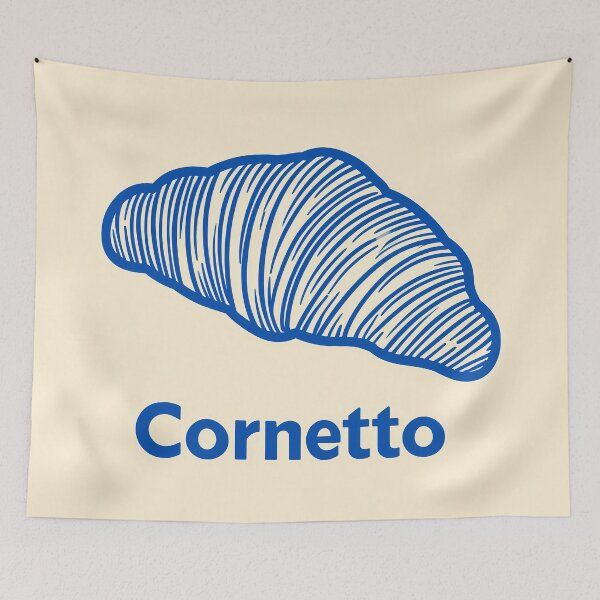 Item preview, Cornetto Italian Croissant Minimal Icon designed and sold by BobaBunny76.
