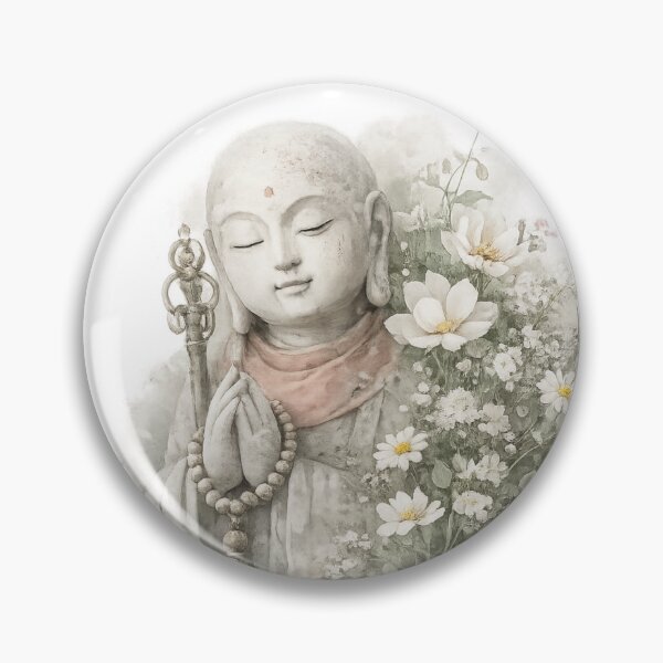 Item preview, JIZO: Eternal Salvation & Cosmos Bloom - 地蔵×秋桜 designed and sold by NYAO-YUUKI.