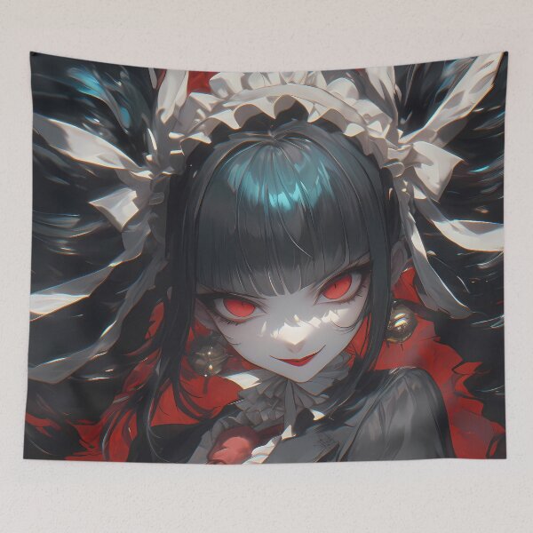 Item preview, Celestia Ludenberg Danganronpa Gothic Lolita Red Eyes Dark Elegance designed and sold by TanglenRabbit.