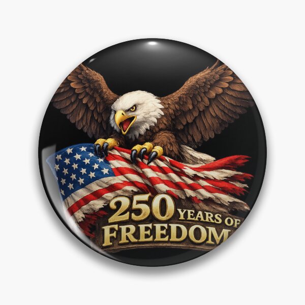 Item preview, 250 Years of Freedom – Patriotic American Eagle with USA Flag designed and sold by RolMerch.