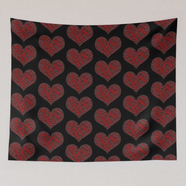 Item preview, Positive Vibes Heart Word Art designed and sold by Syncwavesl.