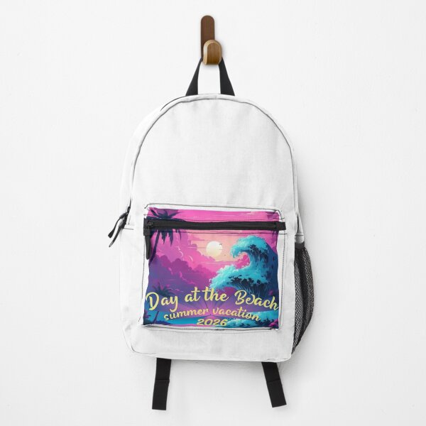 Item preview, Day at the Beach Summer Vacation 2026 Retro Wave Sunset Art designed and sold by PixelWaveBD.