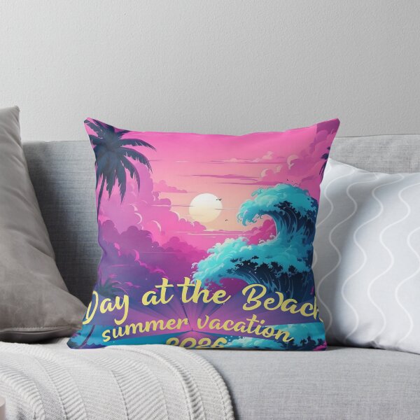 Item preview, Day at the Beach Summer Vacation 2026 Retro Wave Sunset Art designed and sold by PixelWaveBD.
