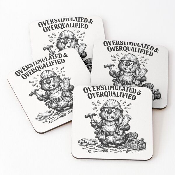 Item preview, Overstimulated & Overqualified Construction Worker Professional Stress designed and sold by Pawsome Quotes.