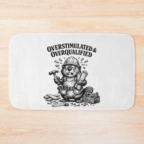 Item preview, Overstimulated & Overqualified Construction Worker Professional Stress designed and sold by Pawsome Quotes.