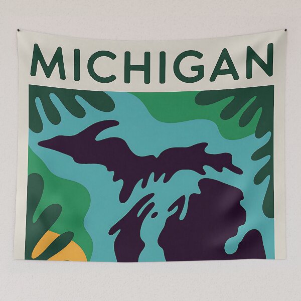 Item preview, Michigan - Travel Poster - USA designed and sold by PrintableTravel.