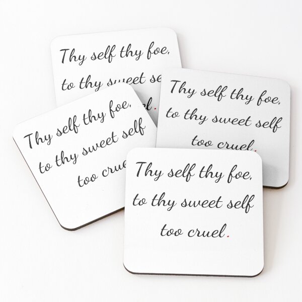 Item preview, "Thy self thy foe, to thy sweet self too cruel" - handwriting black designed and sold by ariksworld.