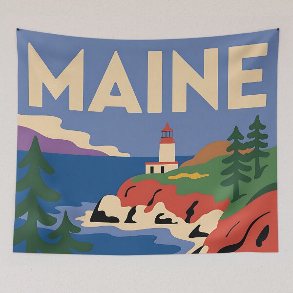 Item preview, Maine - Travel Poster - USA designed and sold by PrintableTravel.