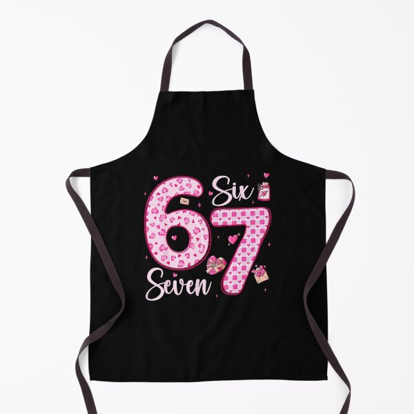 Item preview, Six Seven Cute Valentine Numbers Pink Hearts designed and sold by gladysenglish.