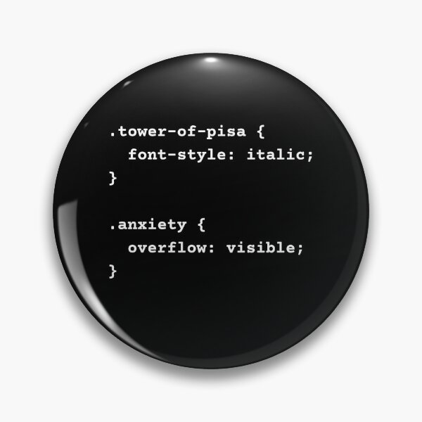 Item preview, CSS Pun - Tower of Pisa and Overflow designed and sold by MotionBanana Art.